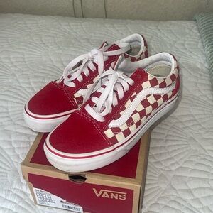 Red Checkered Vans